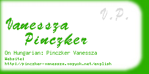 vanessza pinczker business card